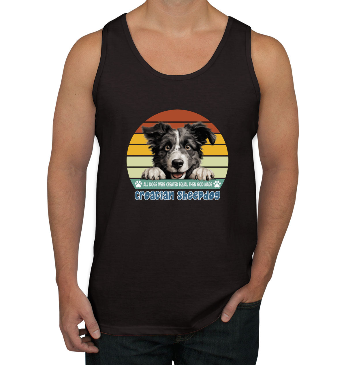 All Dogs Were Created Equal Croatian Sheepdog Men's Tank Top