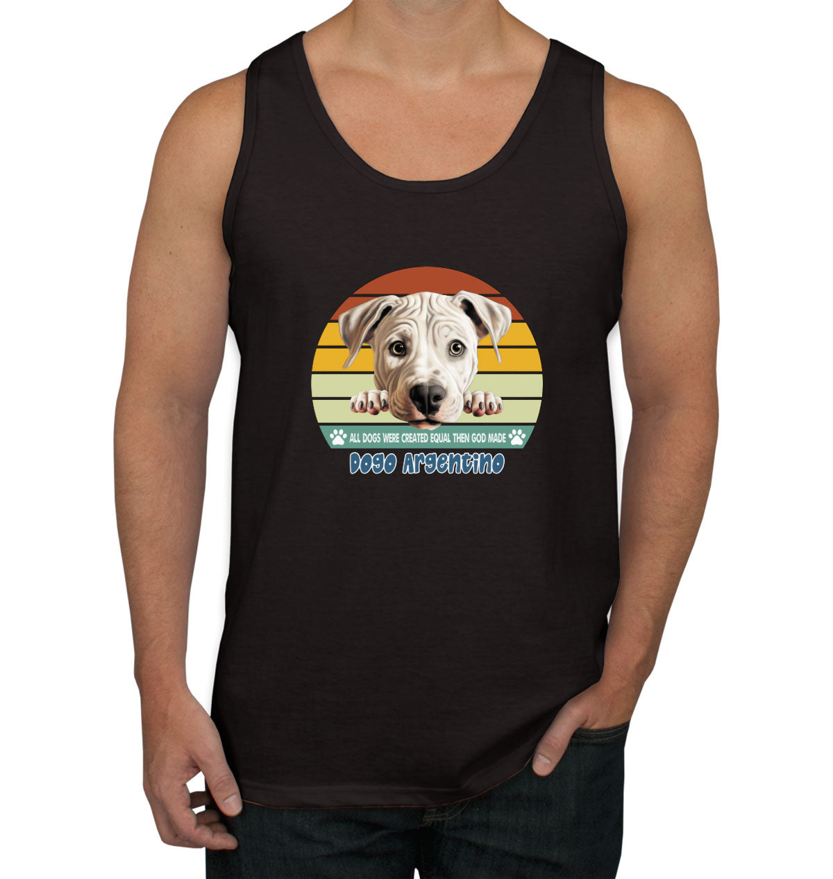 All Dogs Were Created Equal Dogo Argentino Men's Tank Top