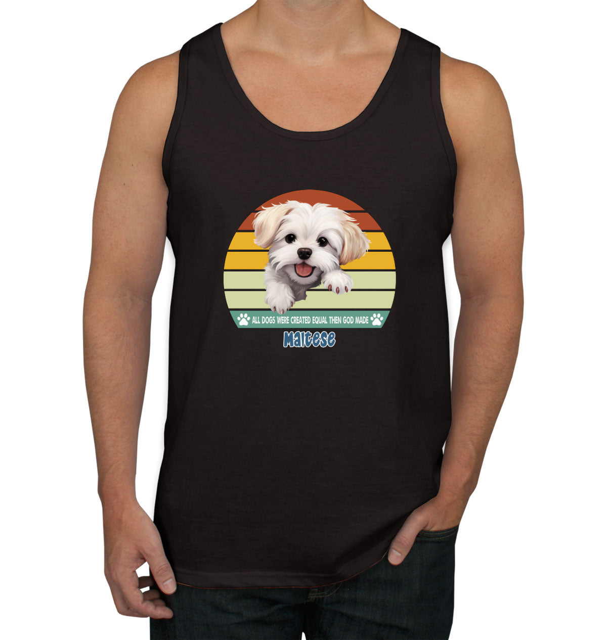 All Dogs Were Created Equal Maltese Men's Tank Top