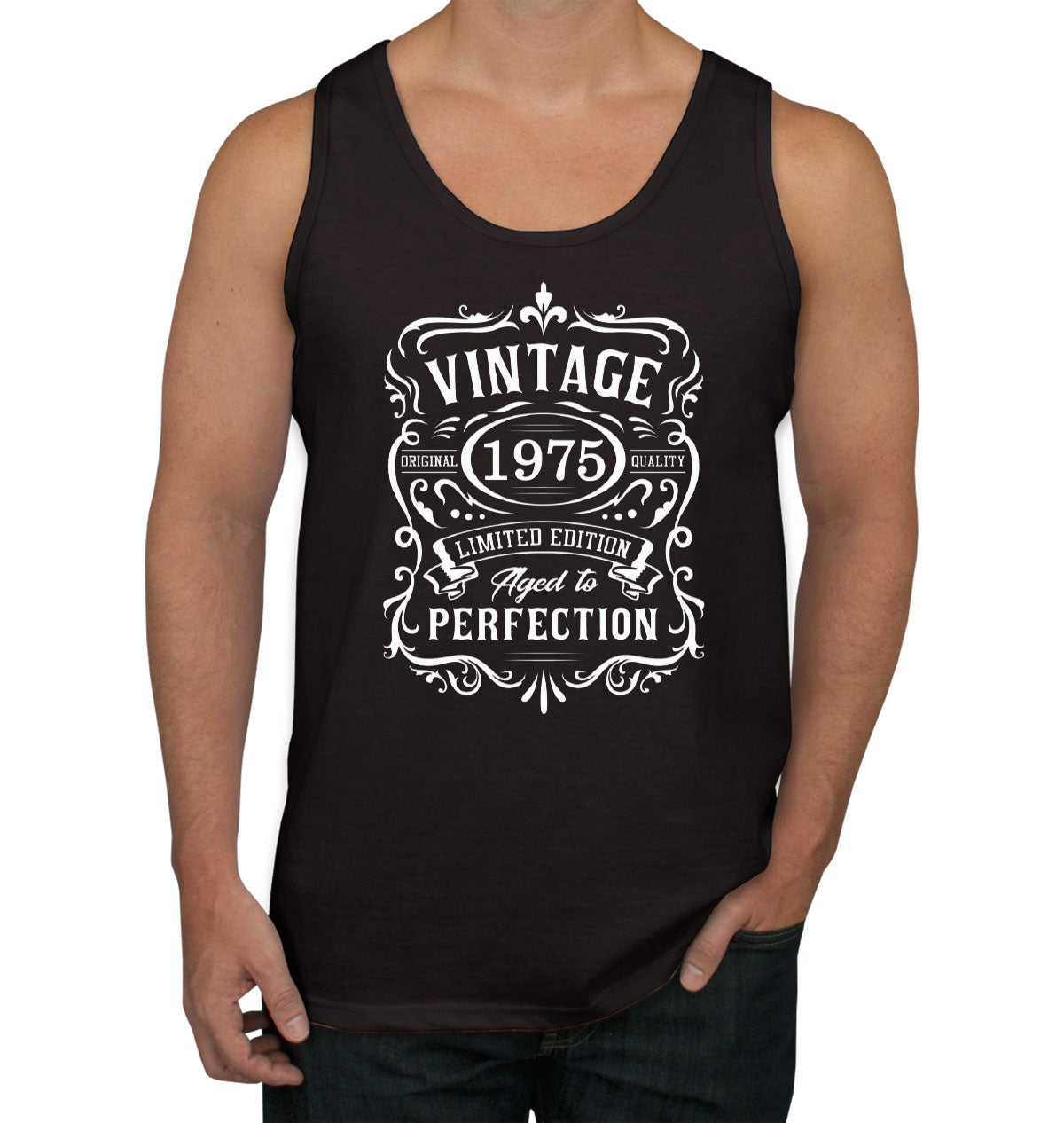 Vintage [Custom Year] Limited Edition Aged To Perfection Birthday Men's Tank Top