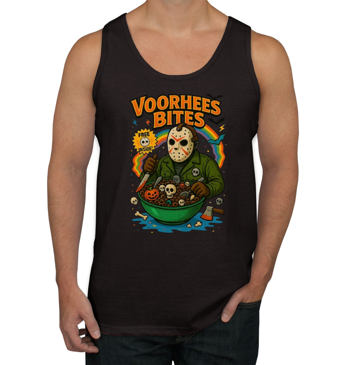 Voorhees Bites Halloween Men's Tank Top