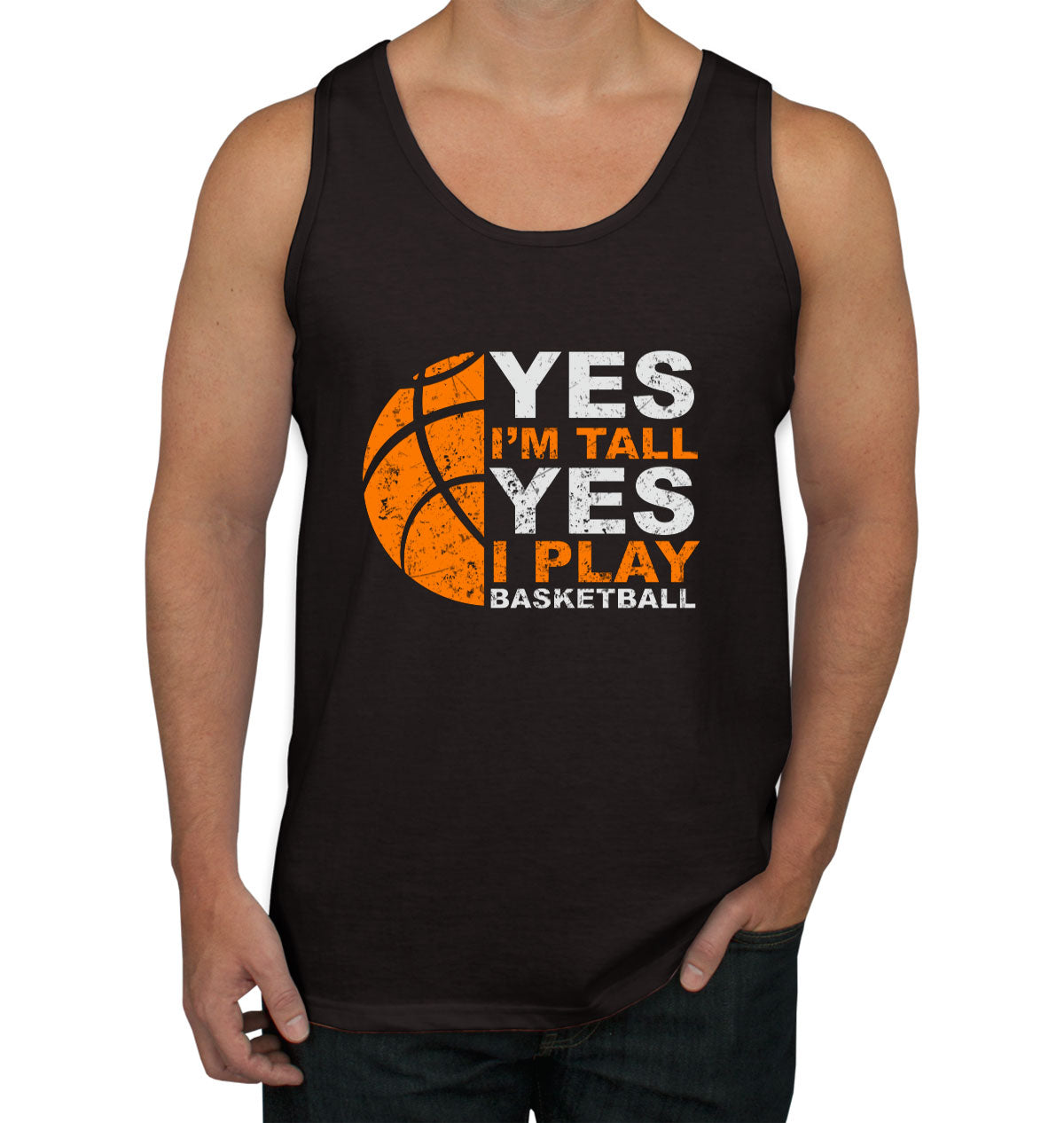 Yes I'm Tall Yes I Play Basketball Men's Tank Top
