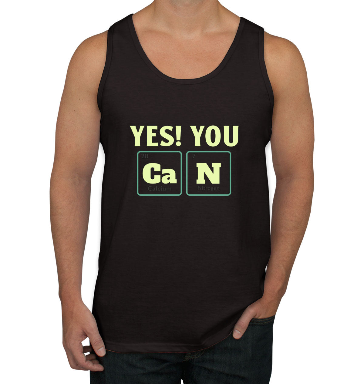 Yes You Can Funny Periodic Table Men's Tank Top