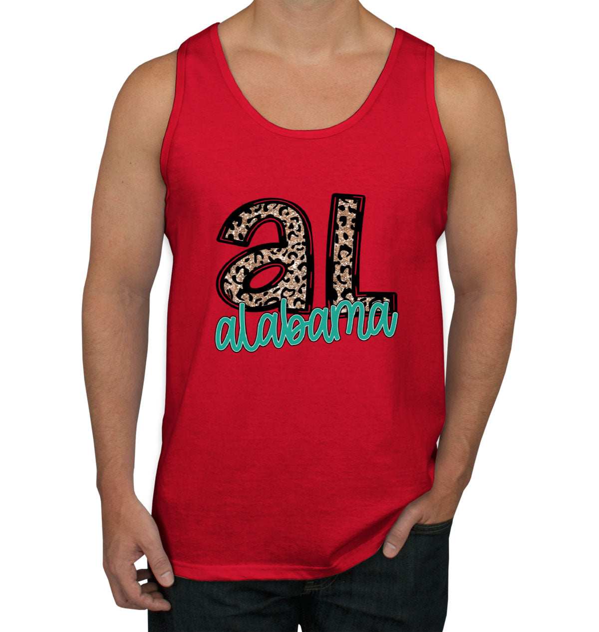 Alabama State Abbreviation Men's Tank Top