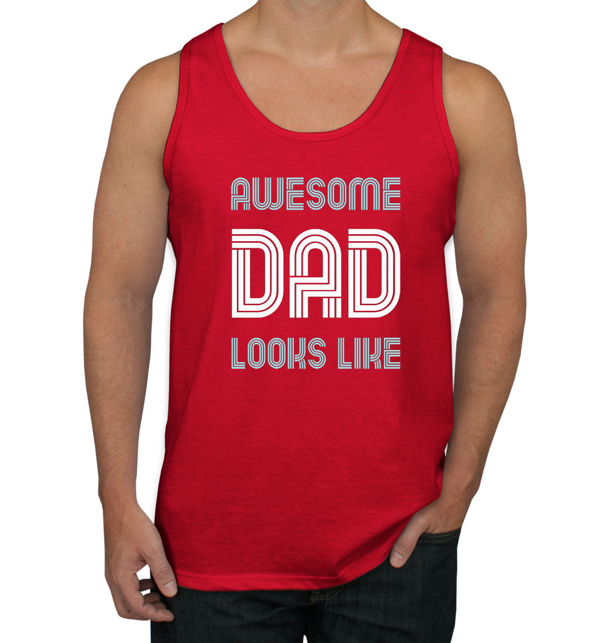 Awesome Dad Looks Like Father's Day Men's Tank Top