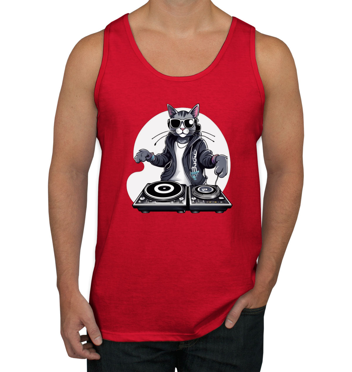 Cool Dj Cat Men's Tank Top