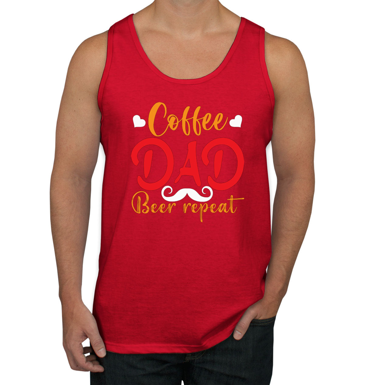 Coffee Dad Beer Repeat Father's Day Men's Tank Top