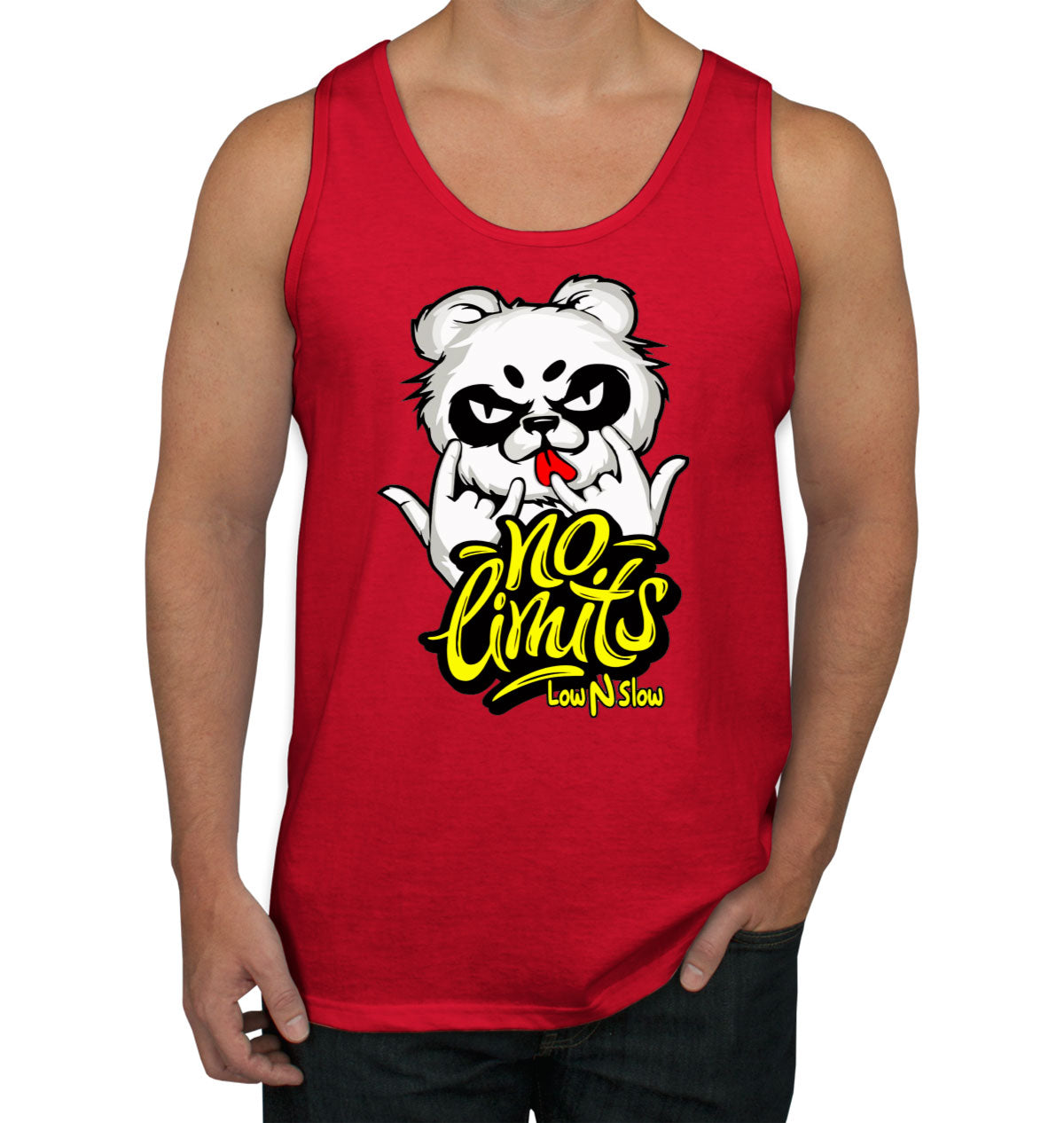 Cool Dude Panda No Limits Men's Tank Top