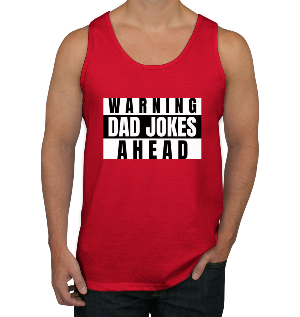 Warning Dad Jokes Ahead Men's Tank Top