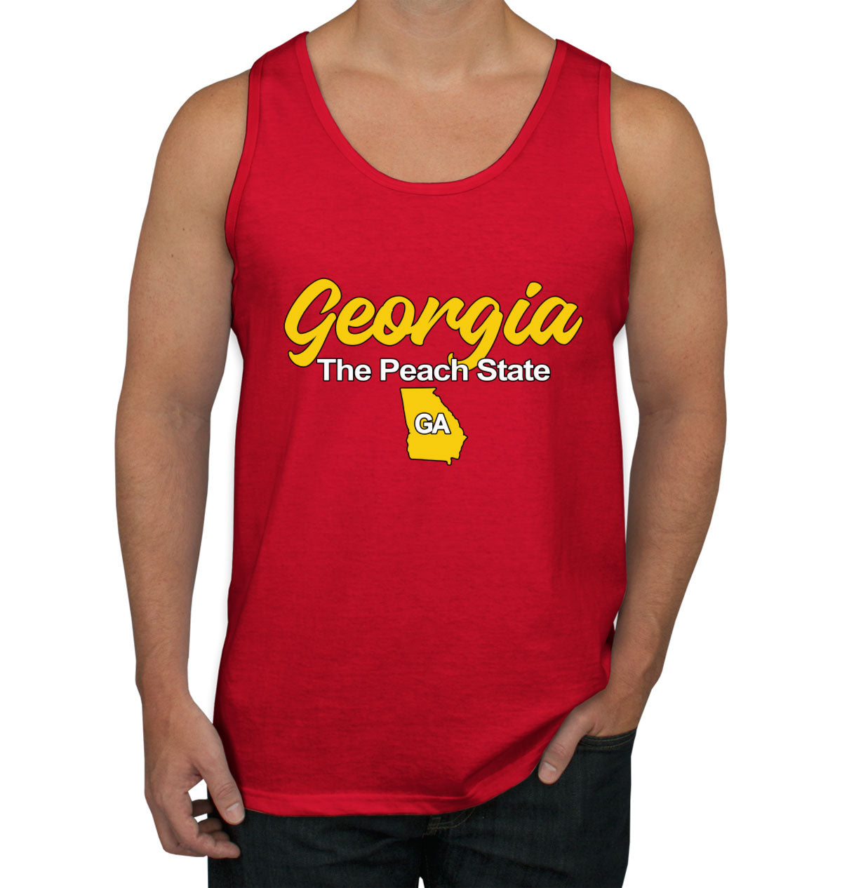 Georgia The Peach State Men's Tank Top