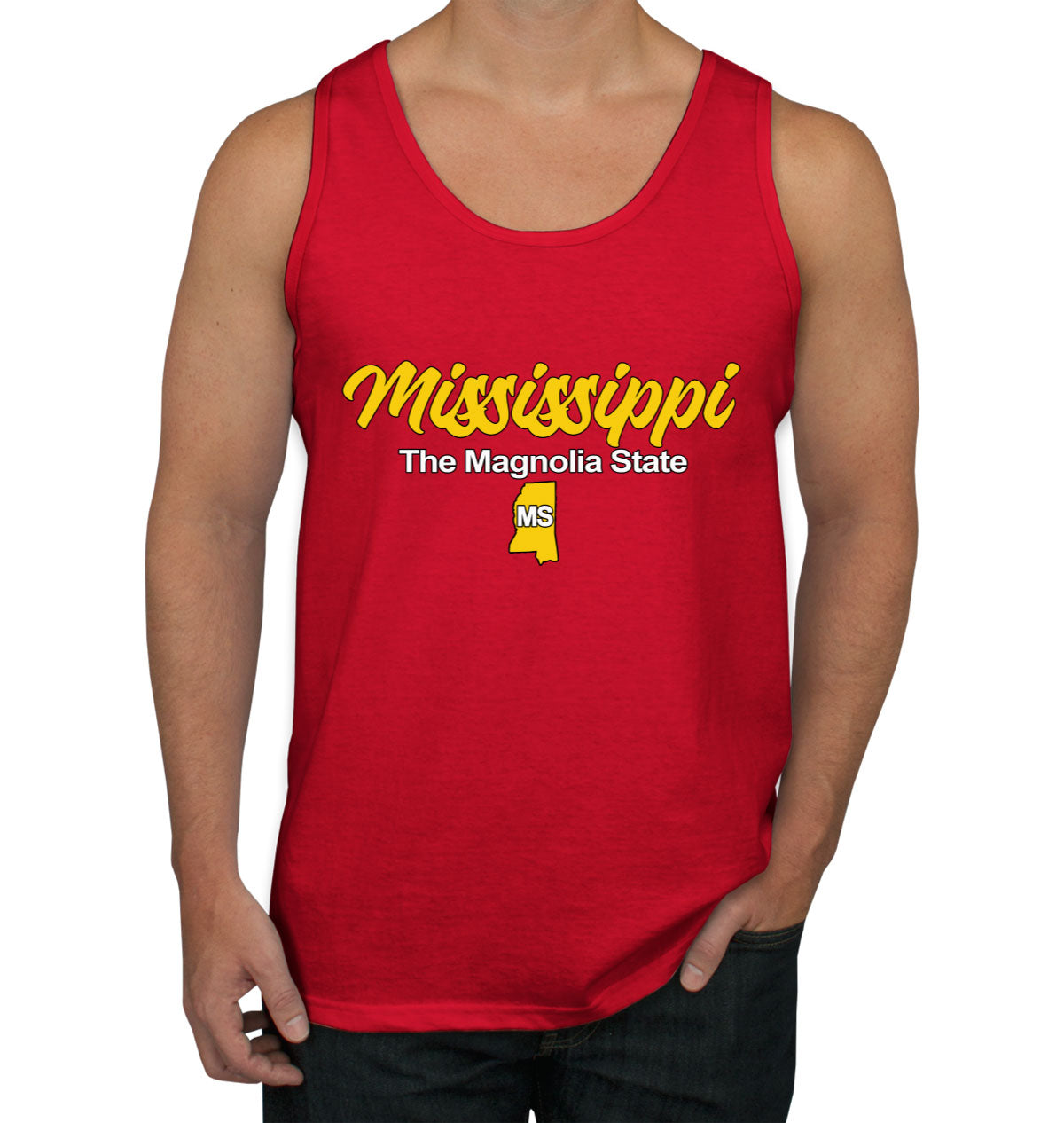 Mississippi The Magnolia State Men's Tank Top