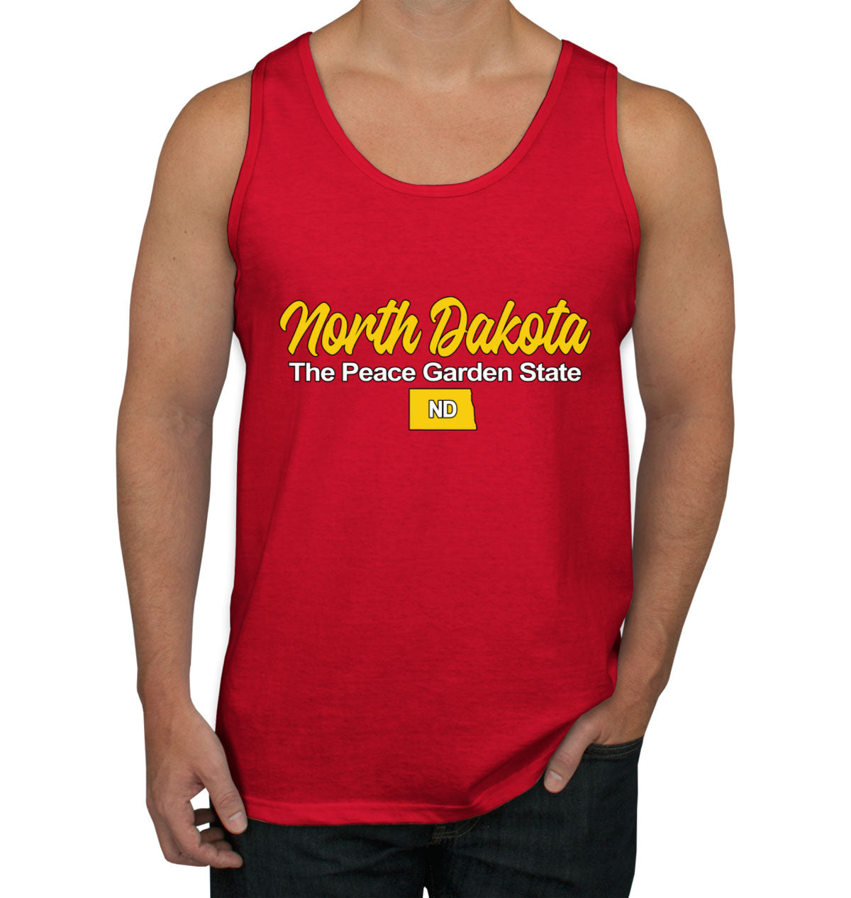 North Dakota The Peace Garden State Men's Tank Top