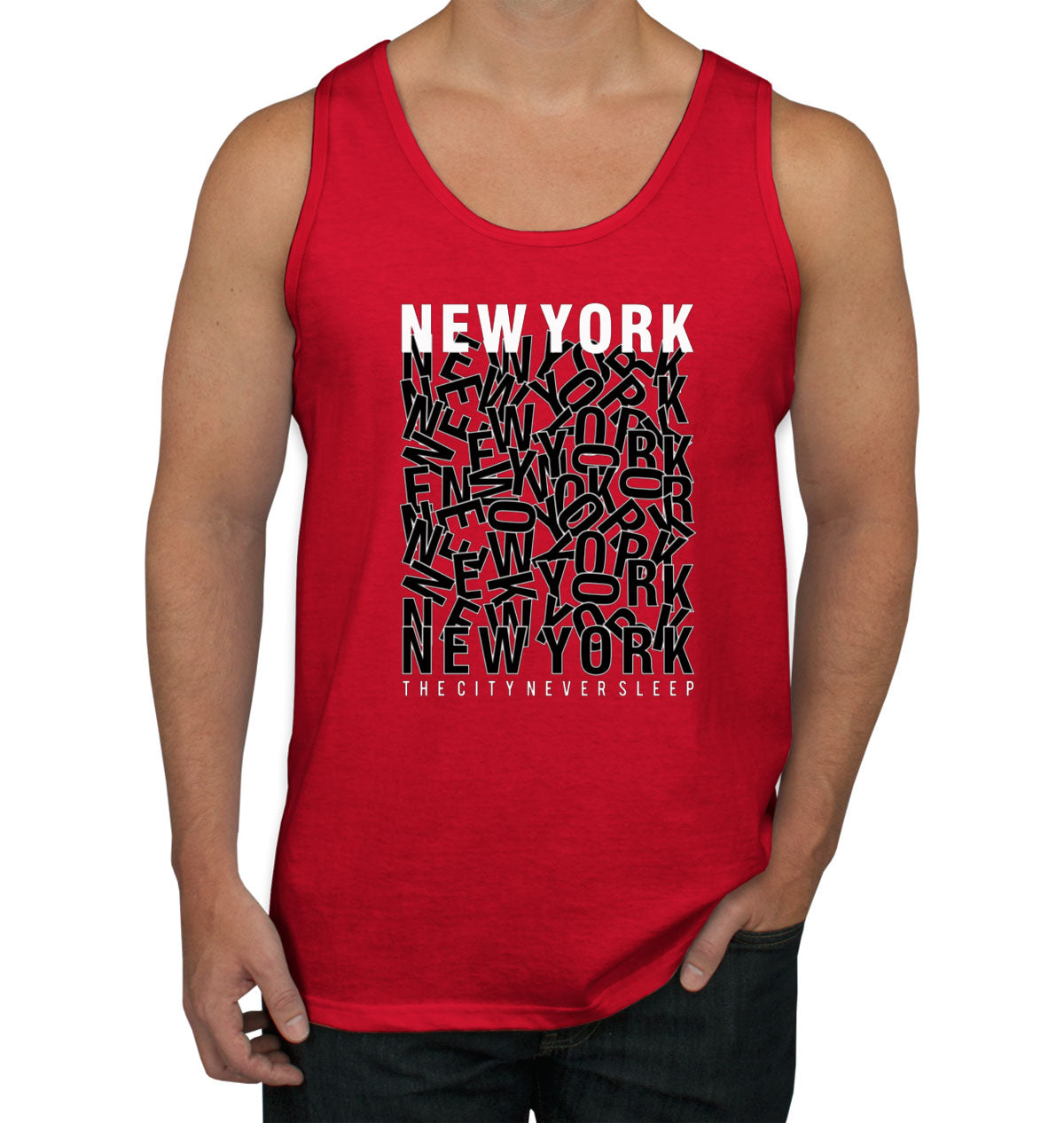 New York The City Never Sleep Men's Tank Top