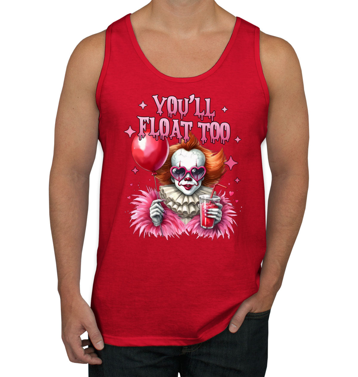 You'll Float Too Pennywise Halloween Men's Tank Top