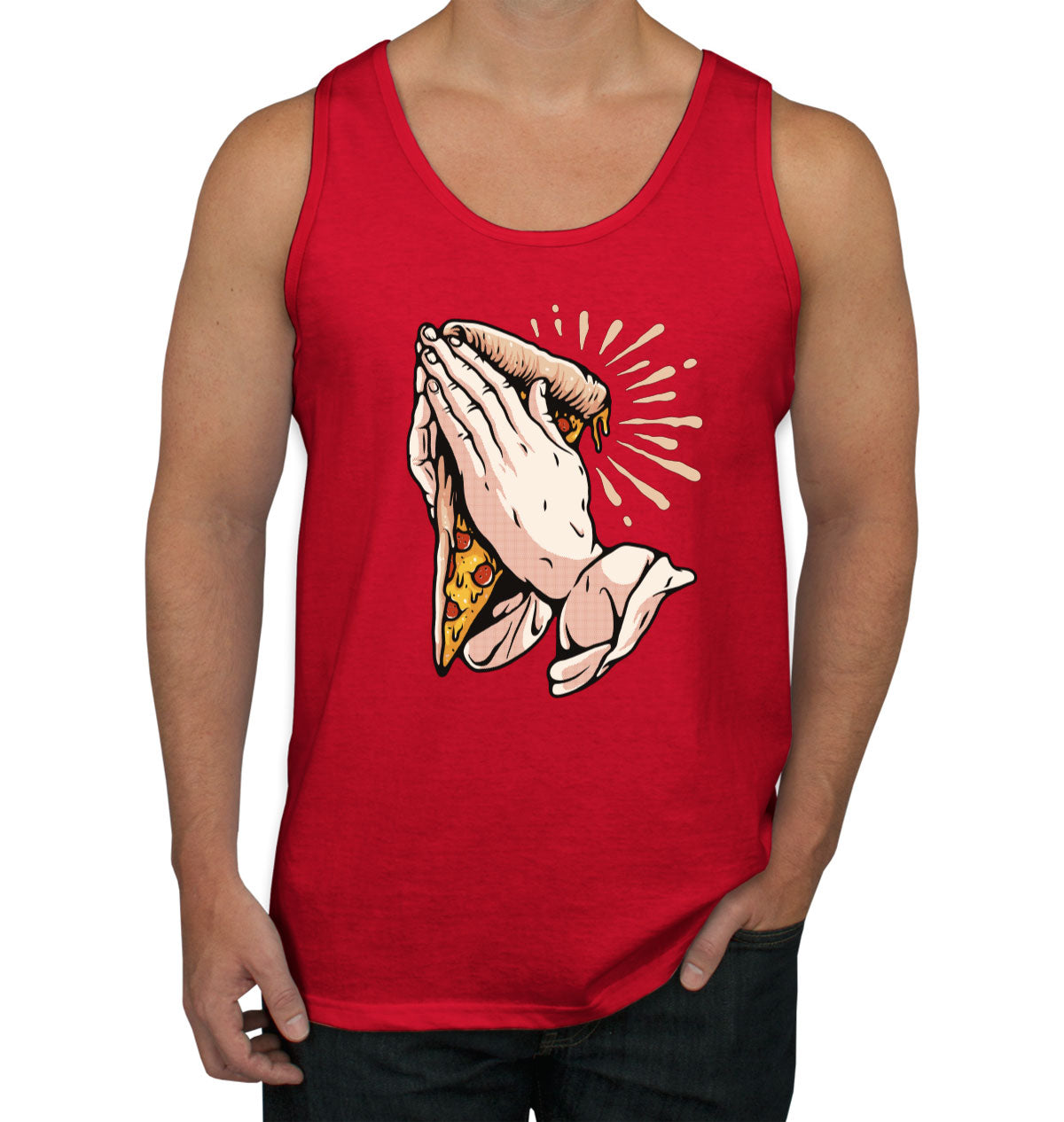 Pray For Pizza Men's Tank Top