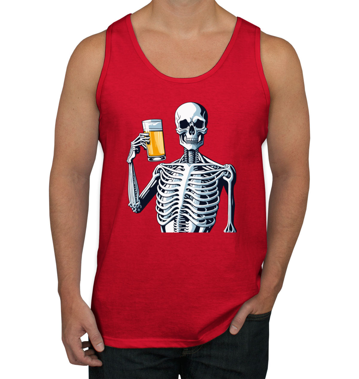 Skeleton Beer Men's Tank Top
