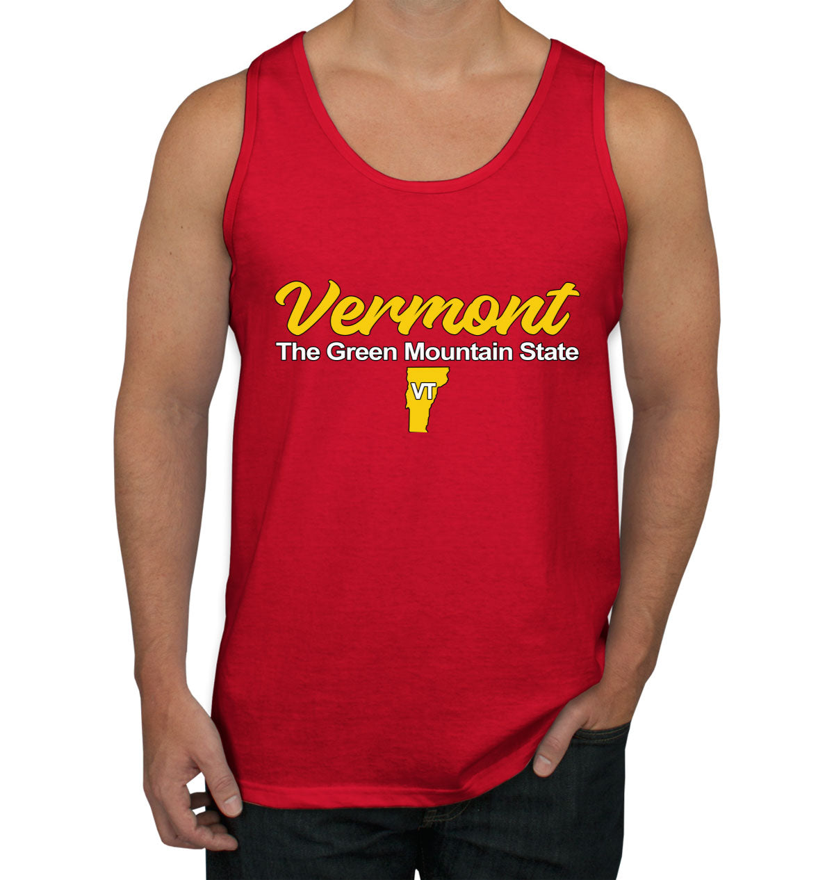 Vermont The Green Mountain State Men's Tank Top