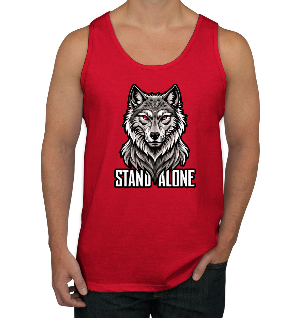 Stand Alone Wolf Men's Tank Top