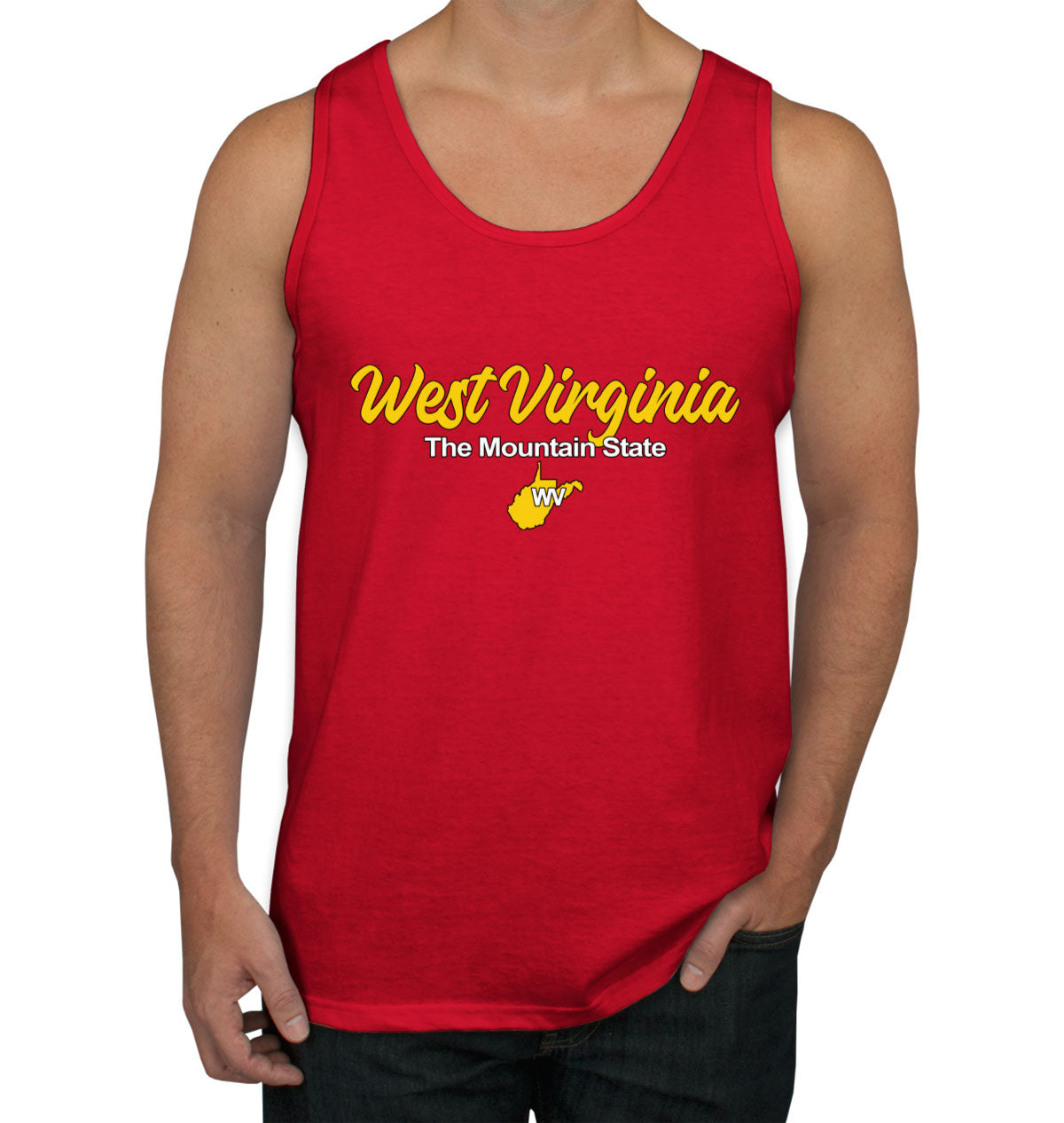 West Virginia The Mountain State Men's Tank Top