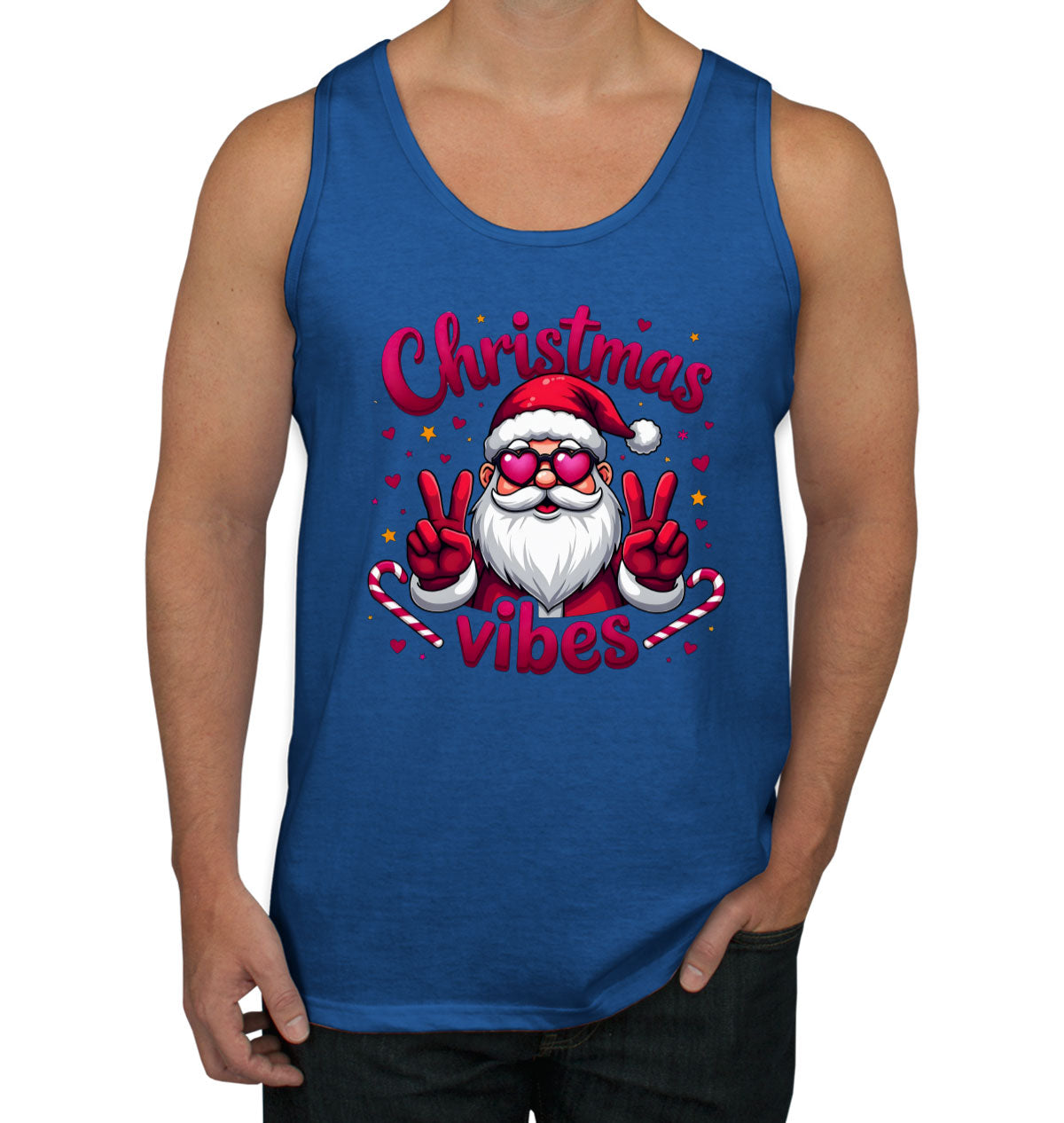 Santa Christmas Vibes Men's Tank Top