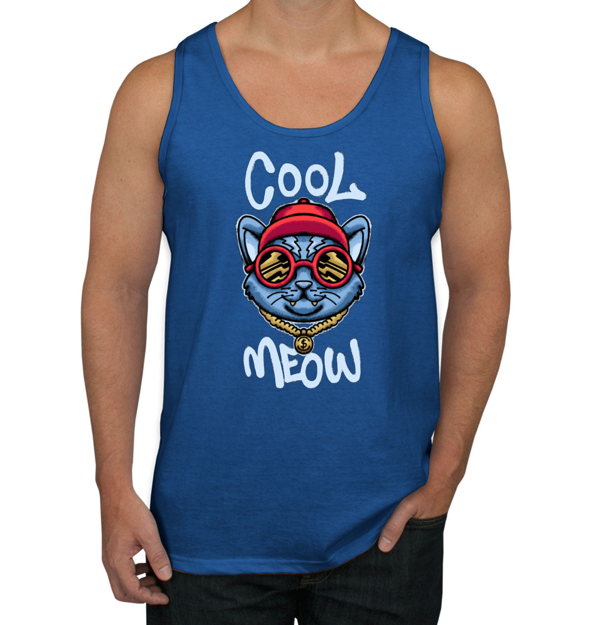 Cool Meow Cat Men's Tank Top
