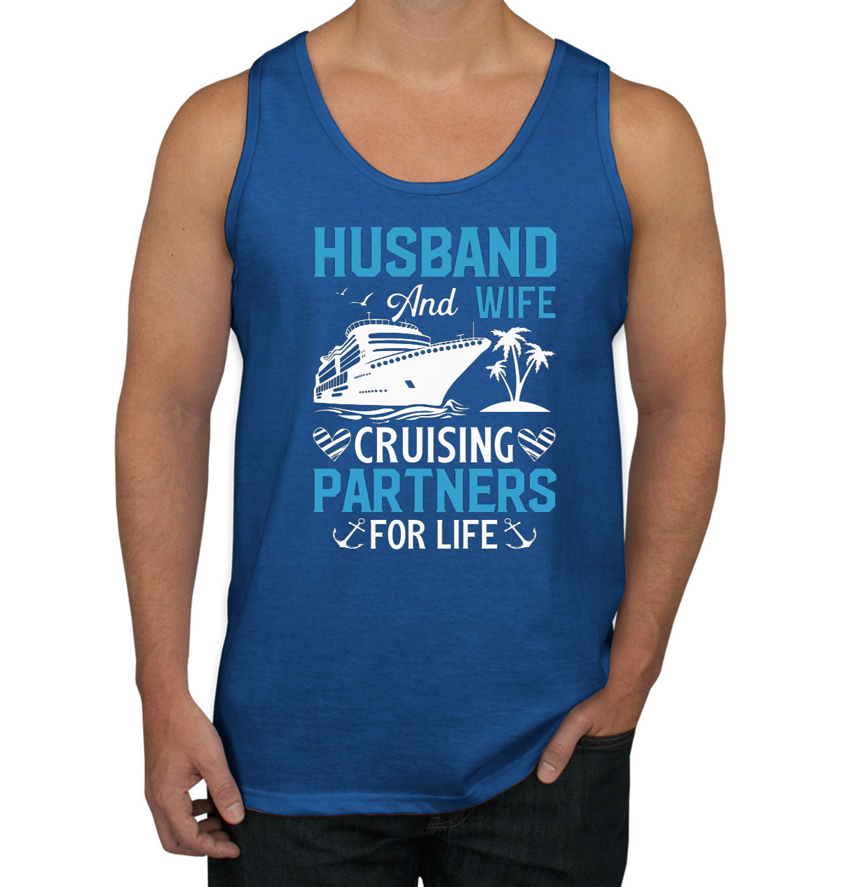 Husband And Wife Cruising Partners For Life Men's Tank Top