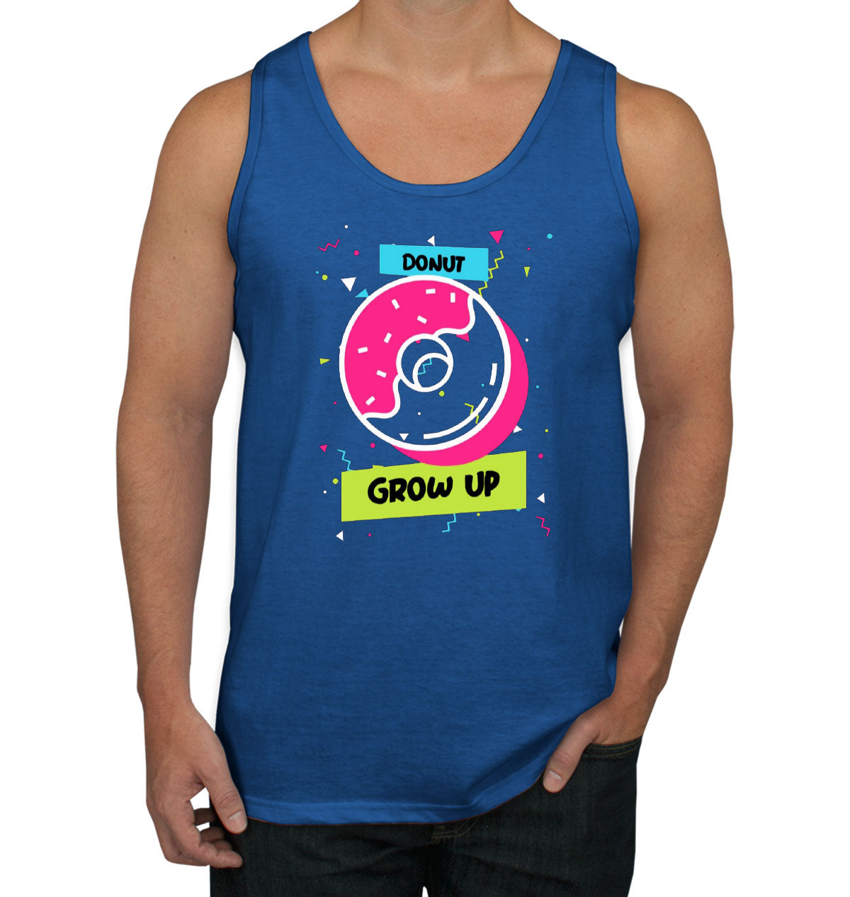 Donut Grow Up Birthday Men's Tank Top