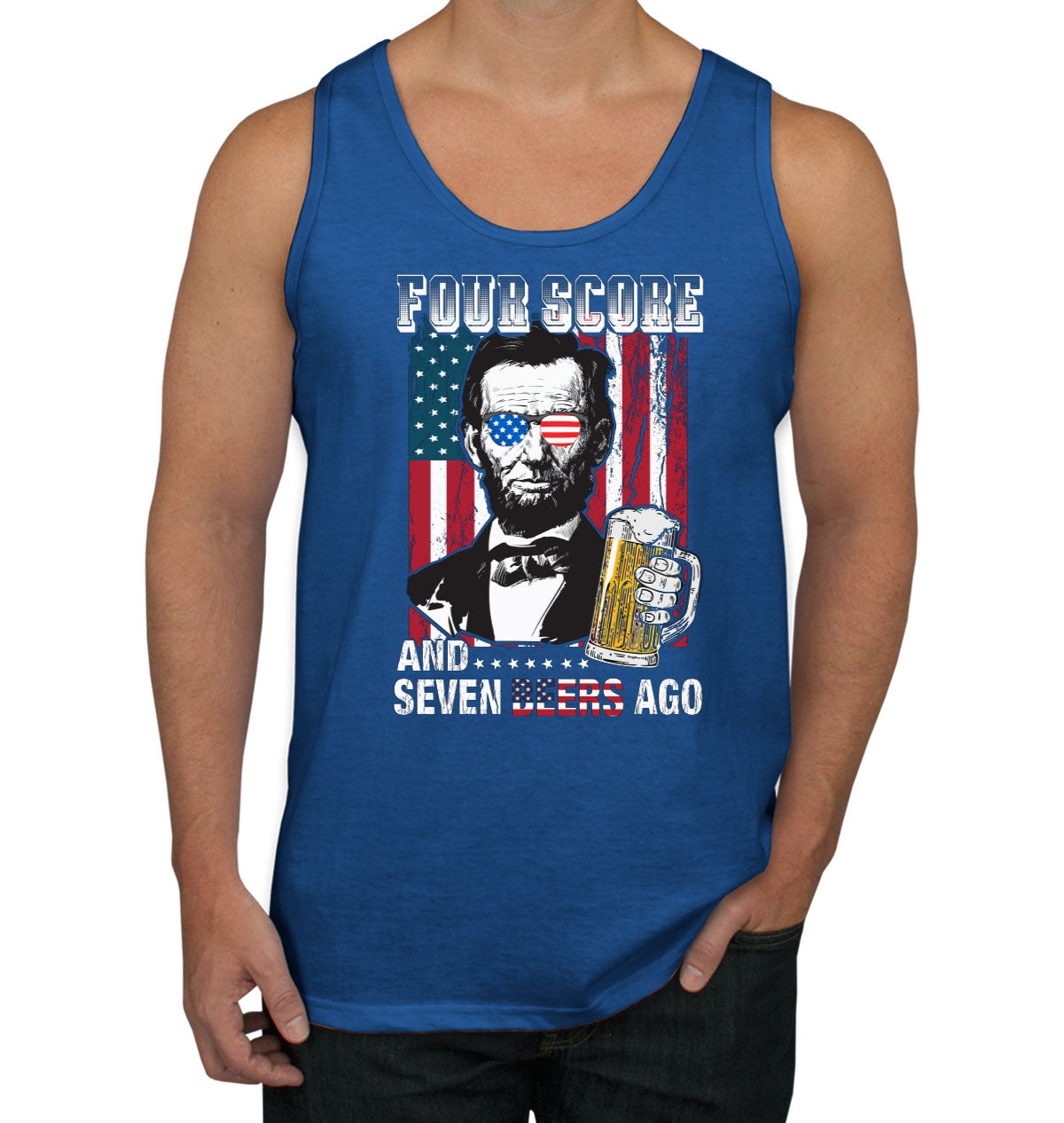 Four Score And Seven Beers Ago Men's Tank Top