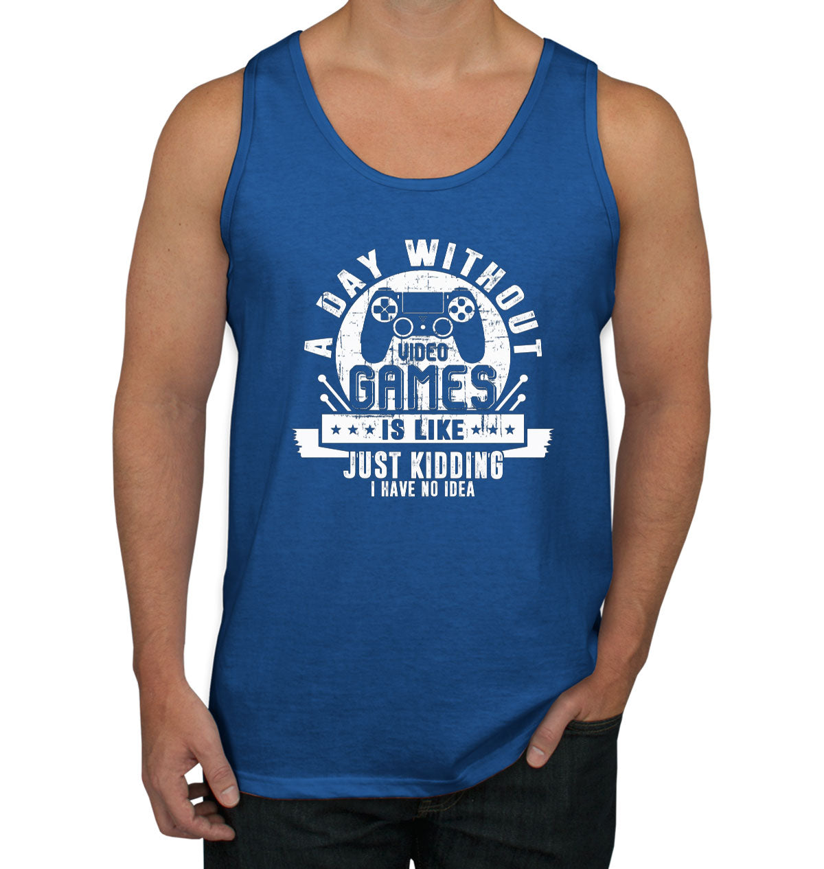 A Day Without Video Games Gamer Men's Tank Top