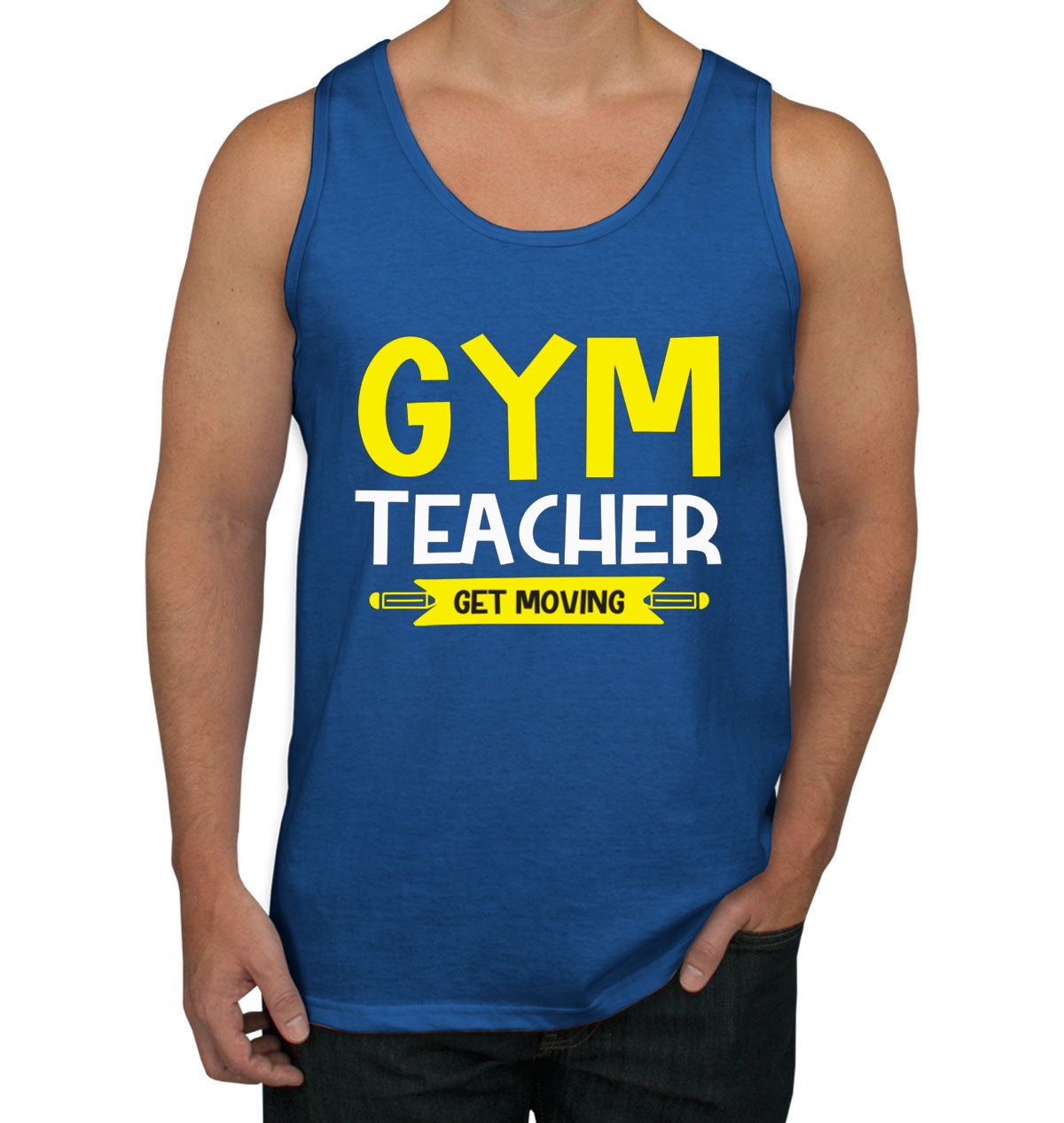 Gym Teacher Get Moving Men's Tank Top