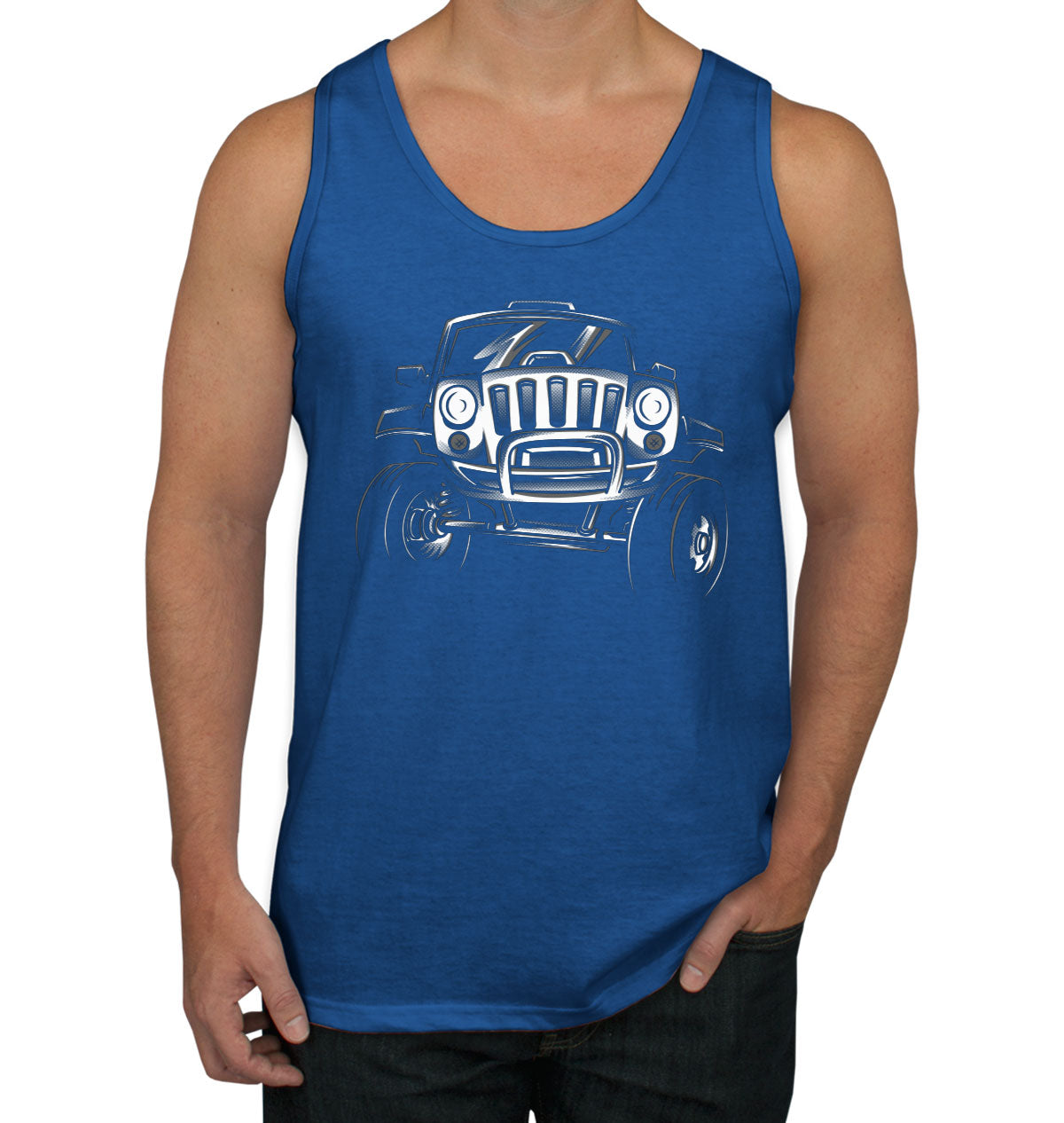 Jeep Off Road Silhouette Men's Tank Top