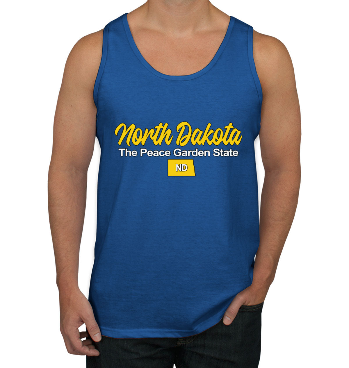 North Dakota The Peace Garden State Men's Tank Top