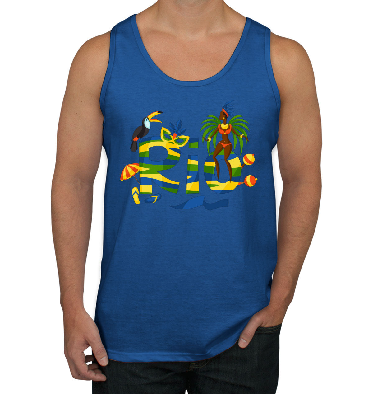 Rio De Janeiro Brazil Carnival Men's Tank Top