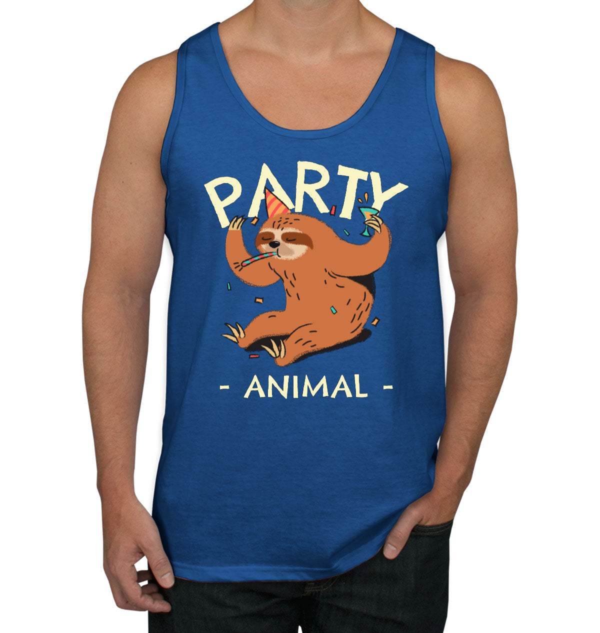 Party Animal Sloth Men's Tank Top