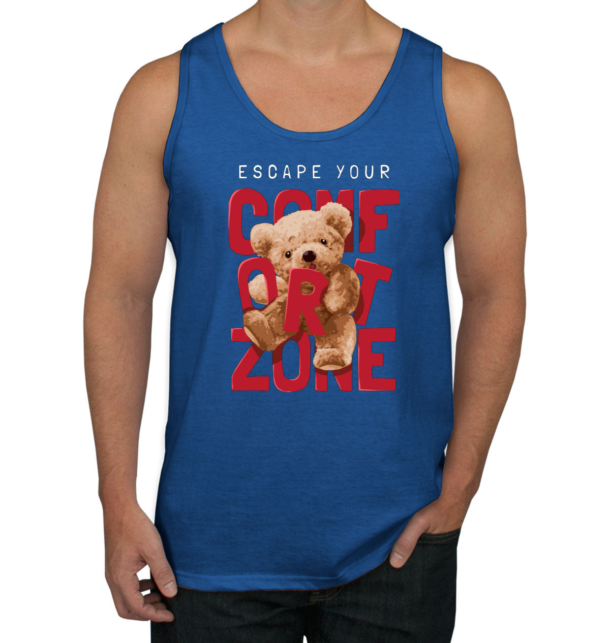 Teddy Bear Escape Your Comfort Zone Men's Tank Top