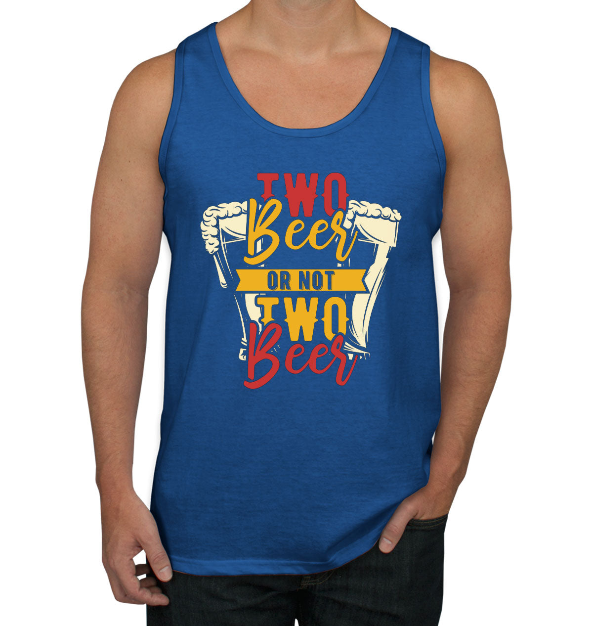 Two Beer Or Not Two Beer Men's Tank Top