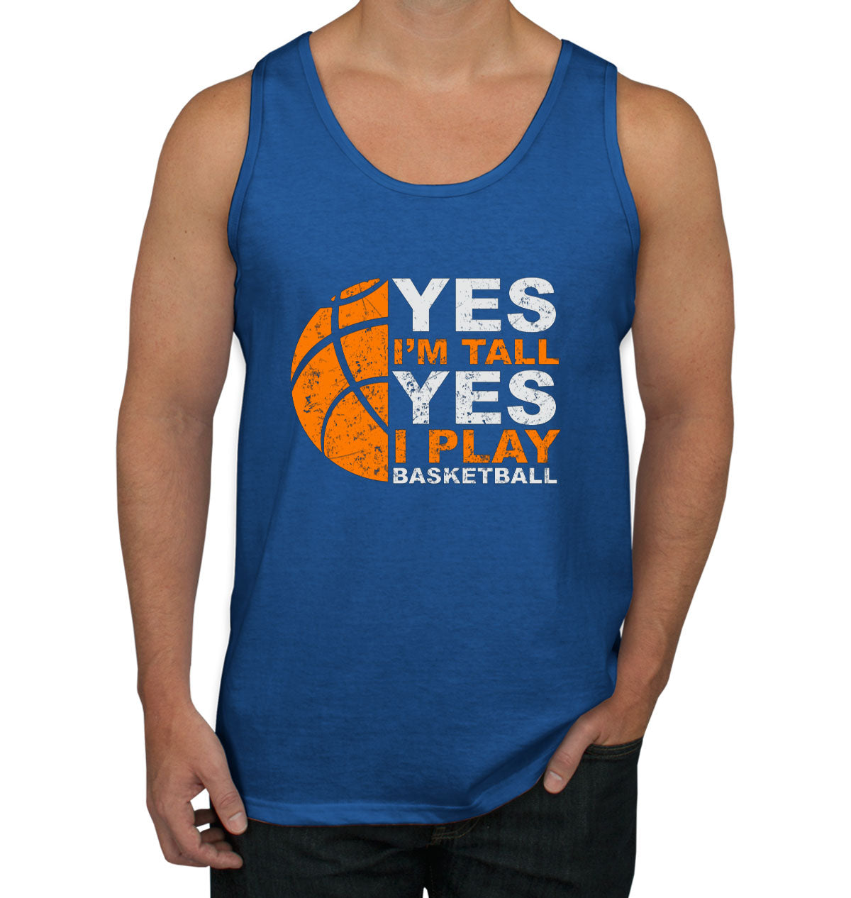 Yes I'm Tall Yes I Play Basketball Men's Tank Top