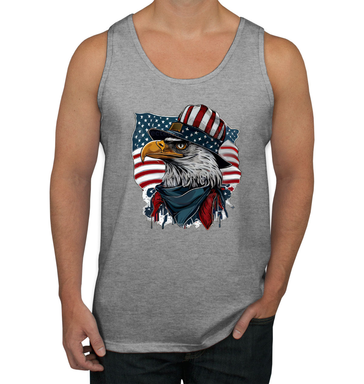 American Eagle Flag Patriotic Men's Tank Top