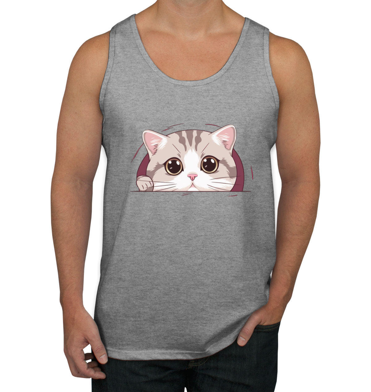 Cute American Cat Men's Tank Top