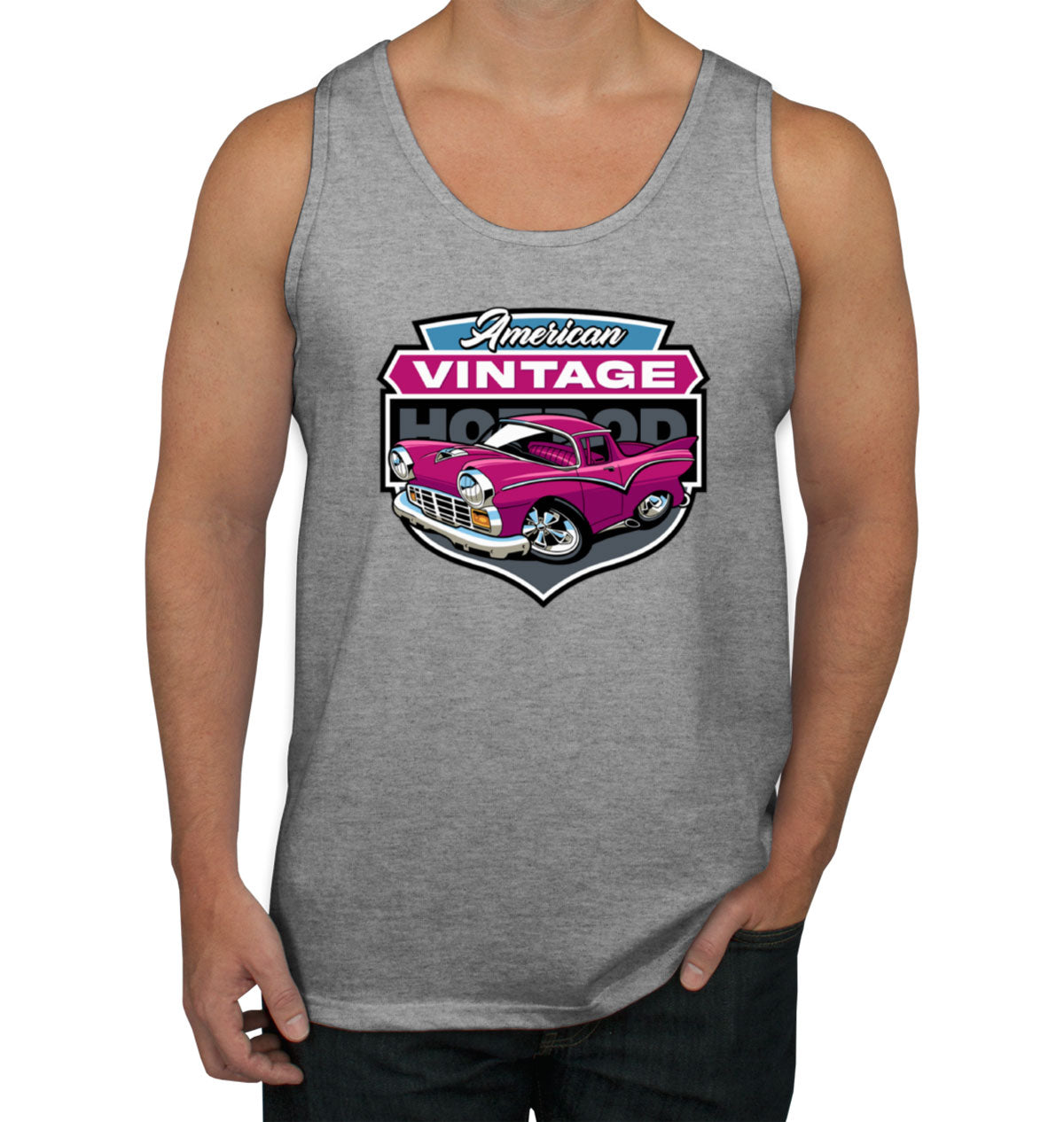 American Vintage Hotrod Car Men's Tank Top
