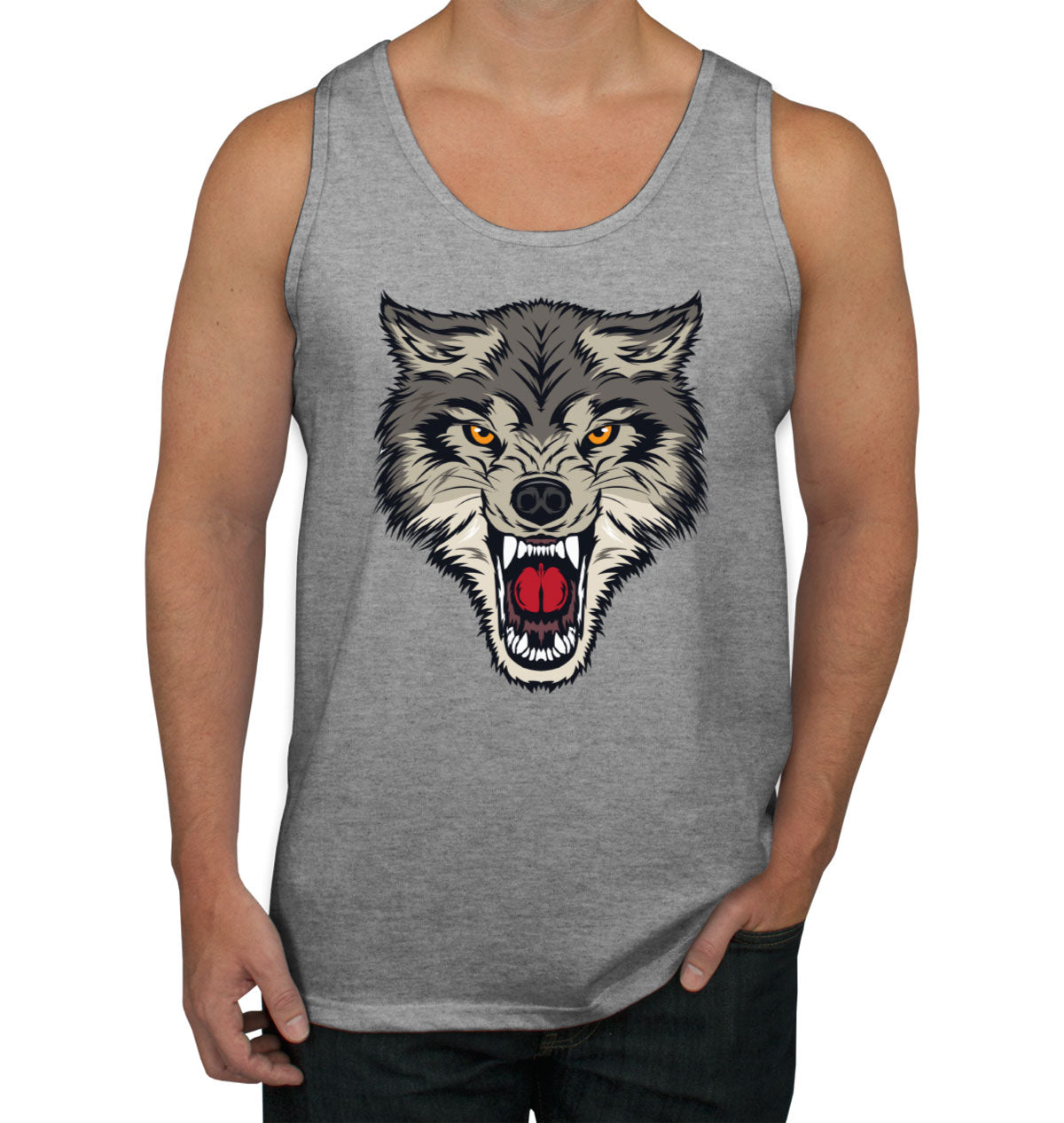 Angry Wolf Men's Tank Top