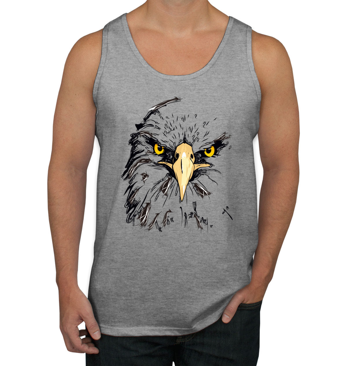 American Bald Eagle Patriotic Men's Tank Top