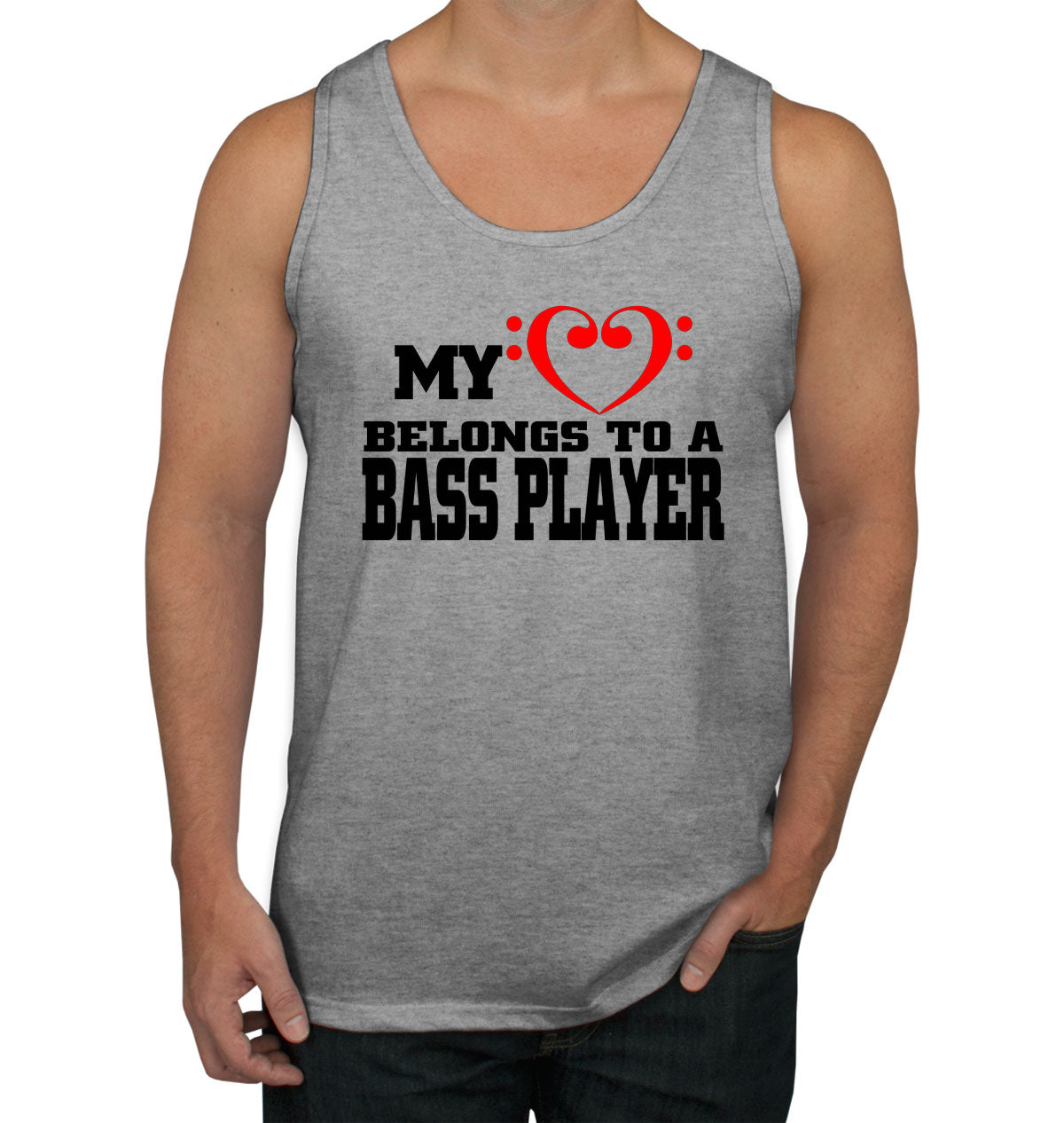 My Heart Belongs To A Bass Player Men's Tank Top
