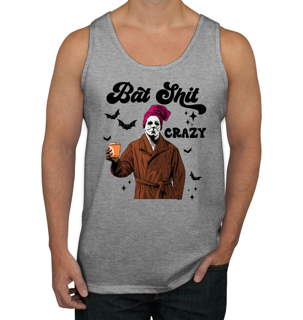 Bat Shit Crazy Myers Halloween Men's Tank Top