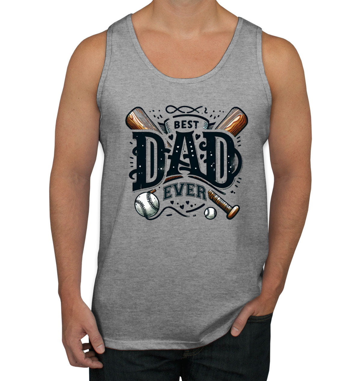 Best Dad Ever Baseball Father's Day Men's Tank Top