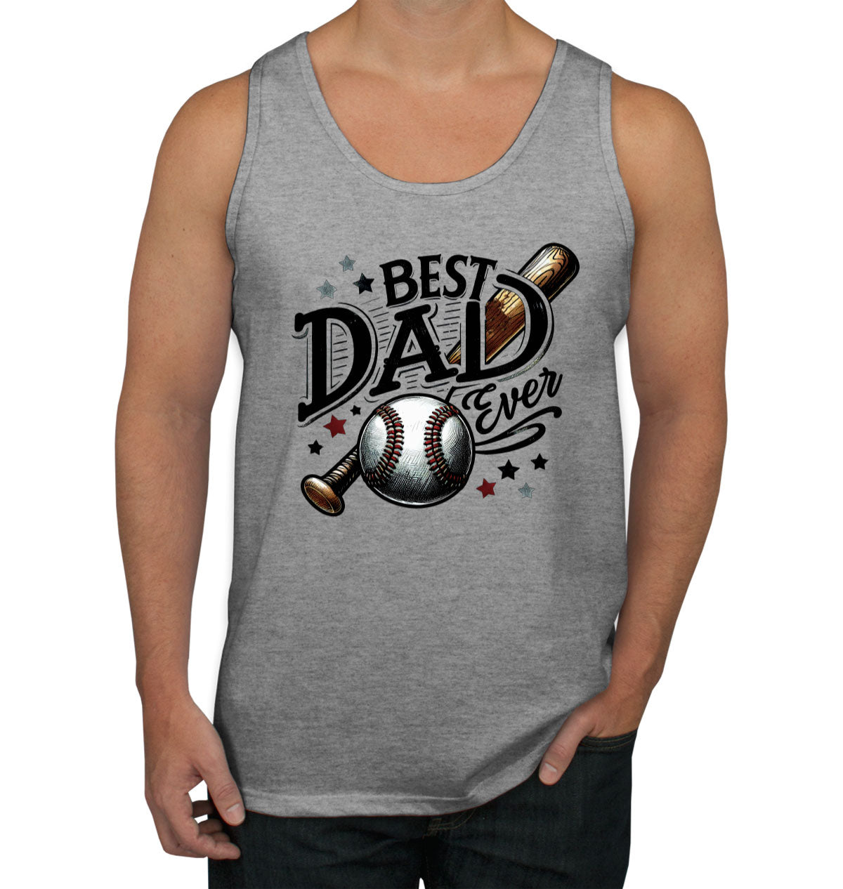 Best Dad Ever Baseball Father's Day Men's Tank Top