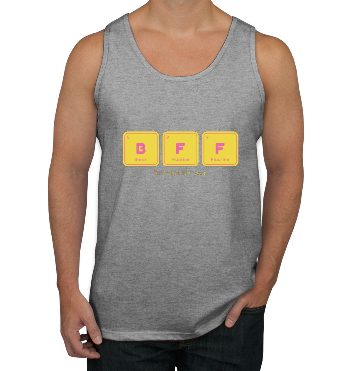 BFF Best Friends Forever Funny Periodic Table Men's Tank Top