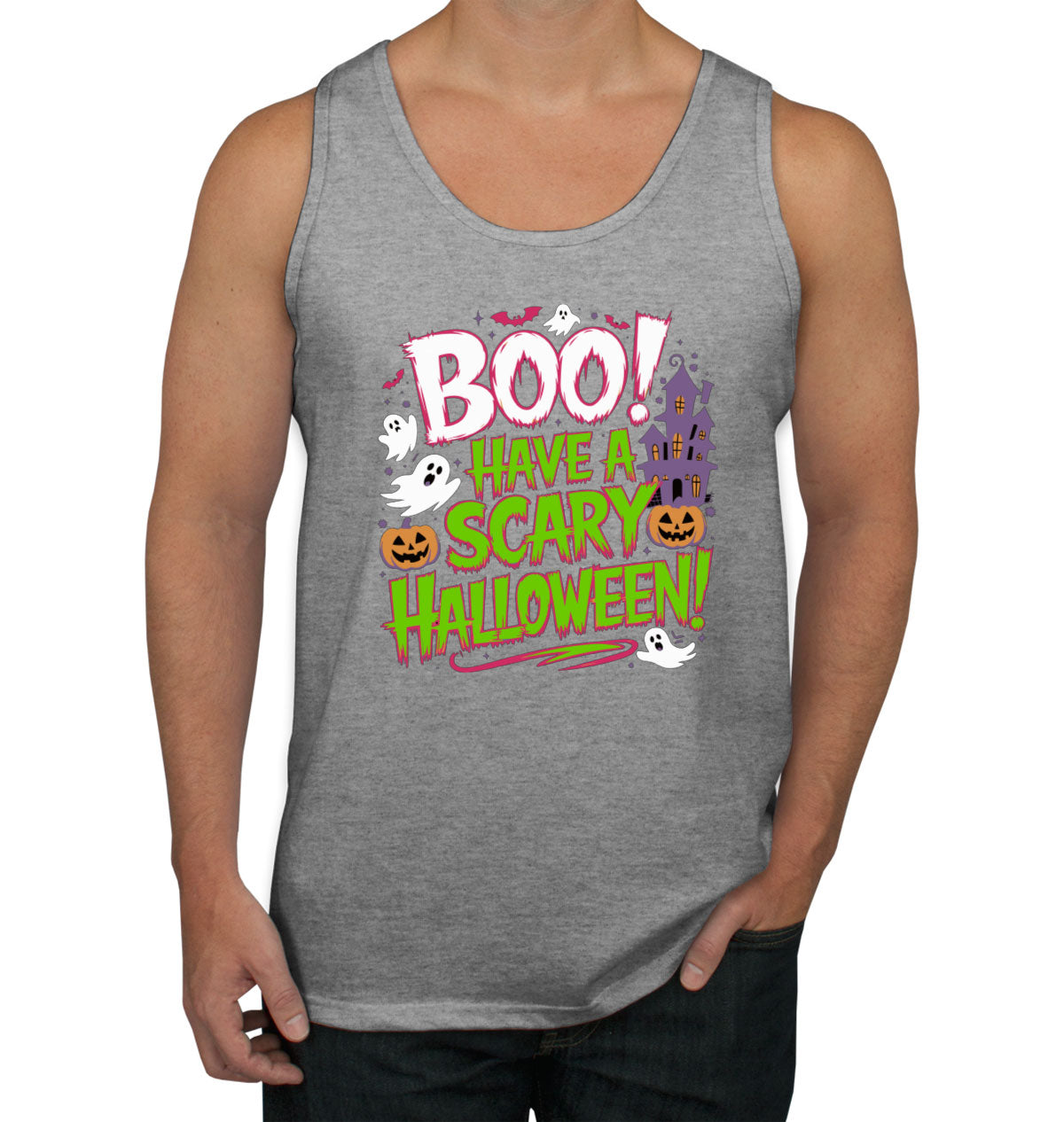 Boo Have A Scary Halloween Men's Tank Top