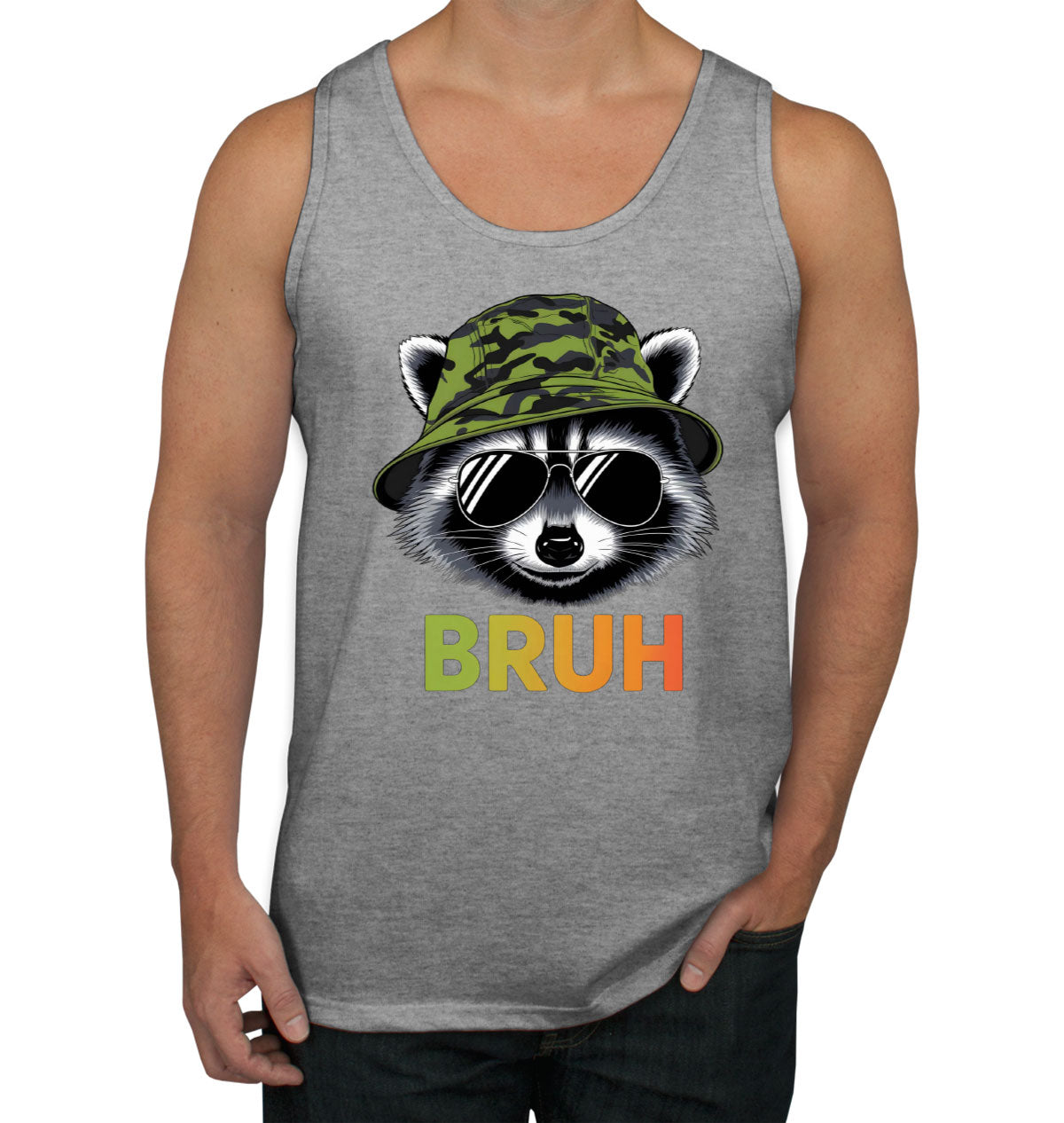 Cute Raccoon Bruh Men's Tank Top