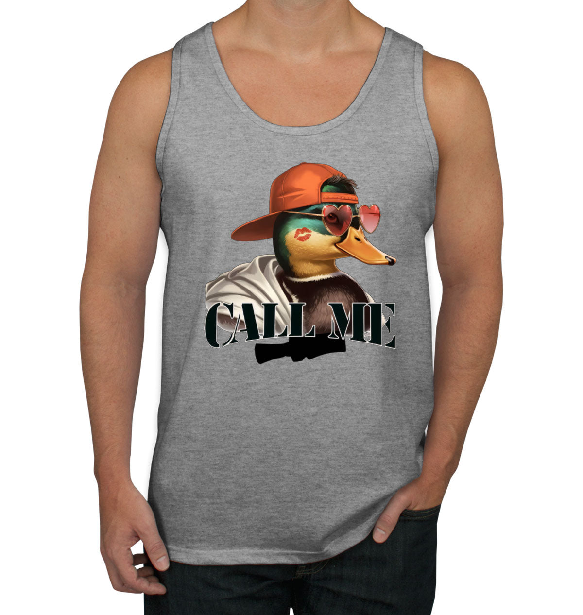 Duck Hunting Call Me Men's Tank Top
